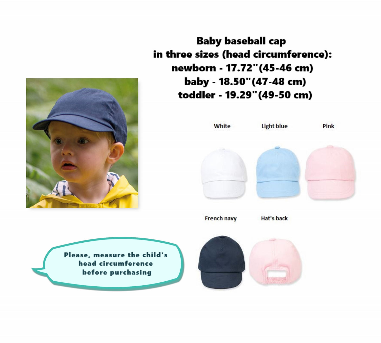 Big Little - Matching baseball caps for dad or mom and child embroidered with text, initials or names