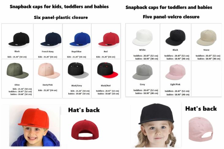 Dad Mini - Matching snapback caps for dad or mom and child embroidered with text, initials or names